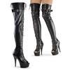 Pleaser - DELIGHT3025 Plateau overknee Laarzen - Zwart Product image